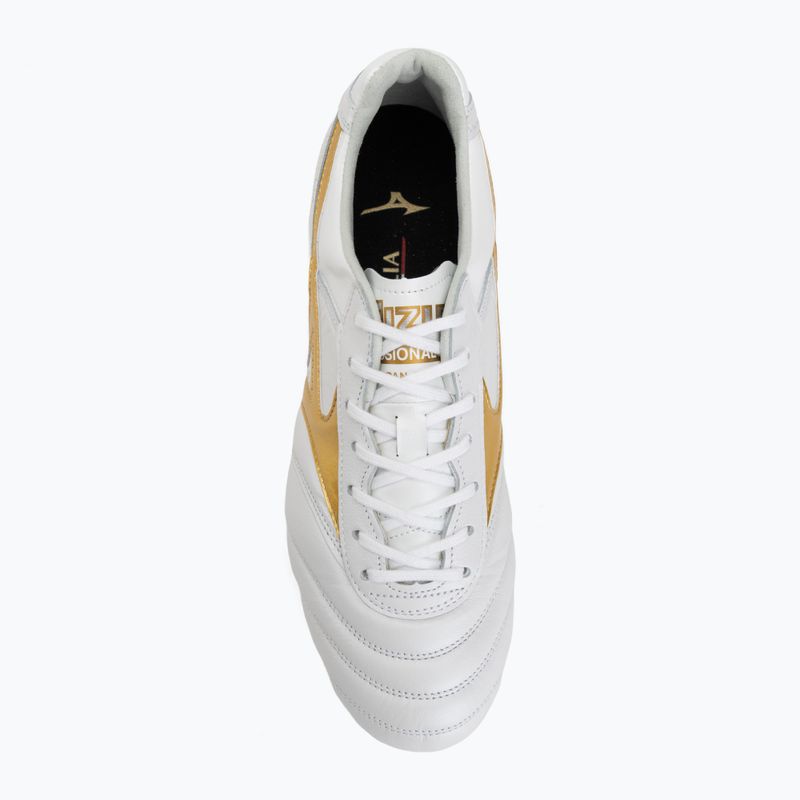 Football boots Mizuno Morelia II Japan FG white/football gold/galaxy silver 5