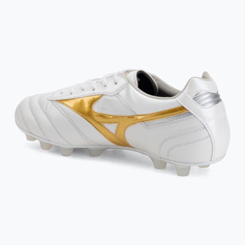 Football boots Mizuno Morelia II Elite FG white/football gold/galaxy silver 3