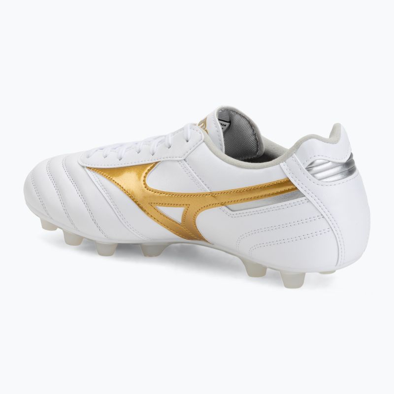 Football boots Mizuno Morelia II Pro FG white/football gold/galaxy silver 3