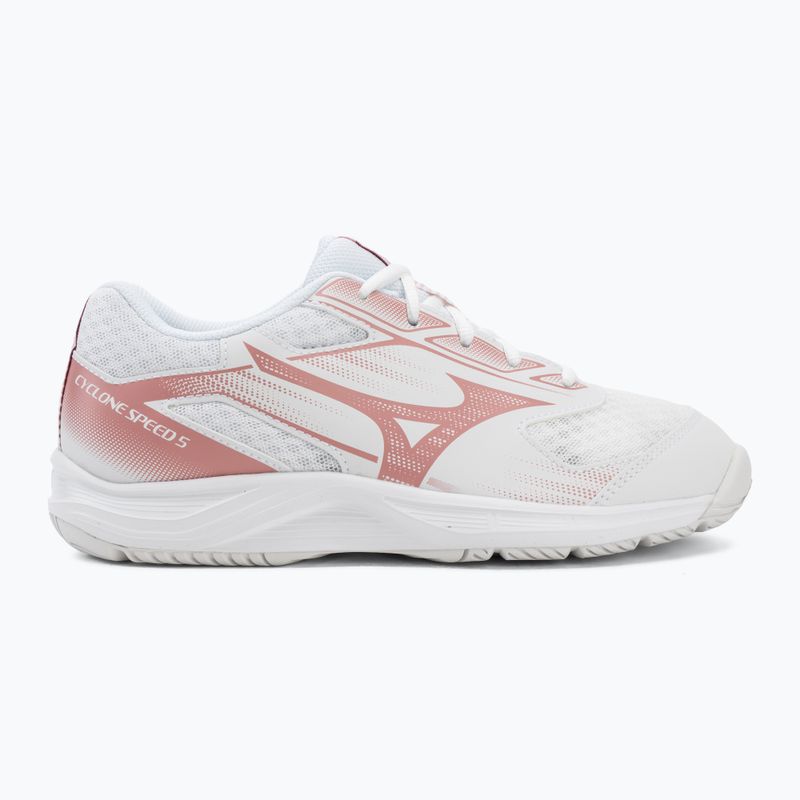 Women's volleyball shoes Mizuno Cyclone Speed 5 white/rose elegance/lava falls 2