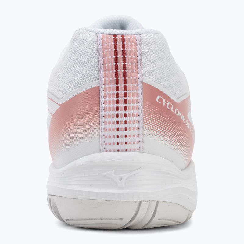 Women's volleyball shoes Mizuno Cyclone Speed 5 white/rose elegance/lava falls 6