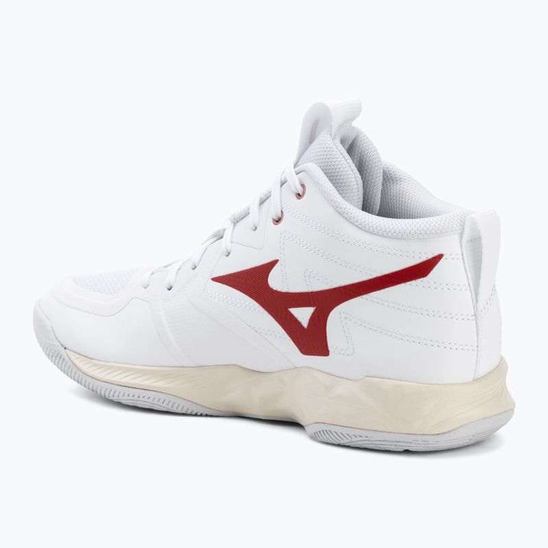 Women's volleyball shoes Mizuno Wave Momentum Pro Mid white/rose elegance/lava falls 3