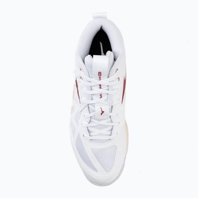 Women's volleyball shoes Mizuno Wave Momentum Pro Mid white/rose elegance/lava falls 5