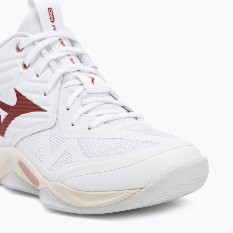 Women's volleyball shoes Mizuno Wave Momentum Pro Mid white/rose elegance/lava falls 7