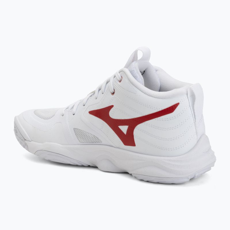Women's volleyball shoes Mizuno Wave Momentum Elite Mid white/rose elegance/lava falls 3