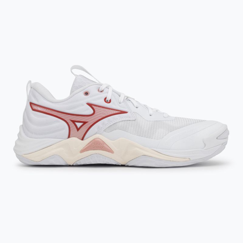 Women's volleyball shoes Mizuno Wave Momentum Elite white/rose elegance/lava falls 2