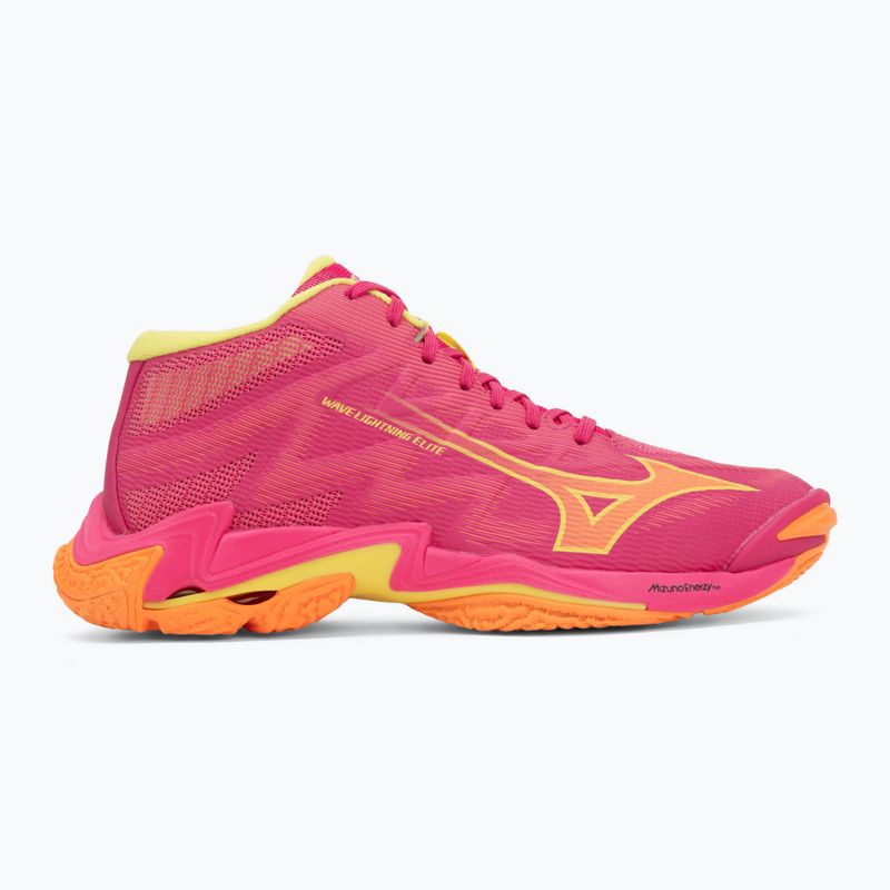 Volleyball shoes Mizuno Wave Lightning Elite Mid pink tetra/fortune yellow/light 2