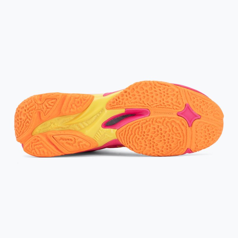 Volleyball shoes Mizuno Wave Lightning Elite Mid pink tetra/fortune yellow/light 4