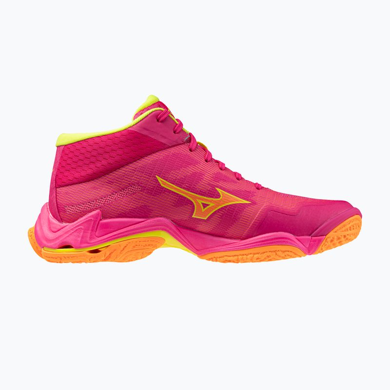 Volleyball shoes Mizuno Wave Lightning Elite Mid pink tetra/fortune yellow/light 2