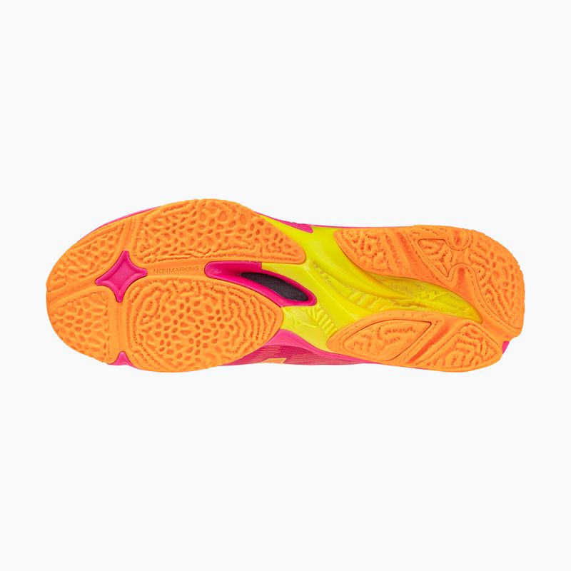 Volleyball shoes Mizuno Wave Lightning Elite Mid pink tetra/fortune yellow/light 4