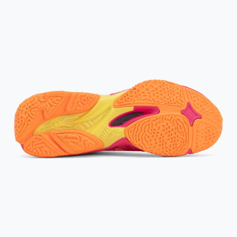 Volleyball shoes Mizuno Wave Lightning Elite pink tetra/fortune yellow/ligh 4