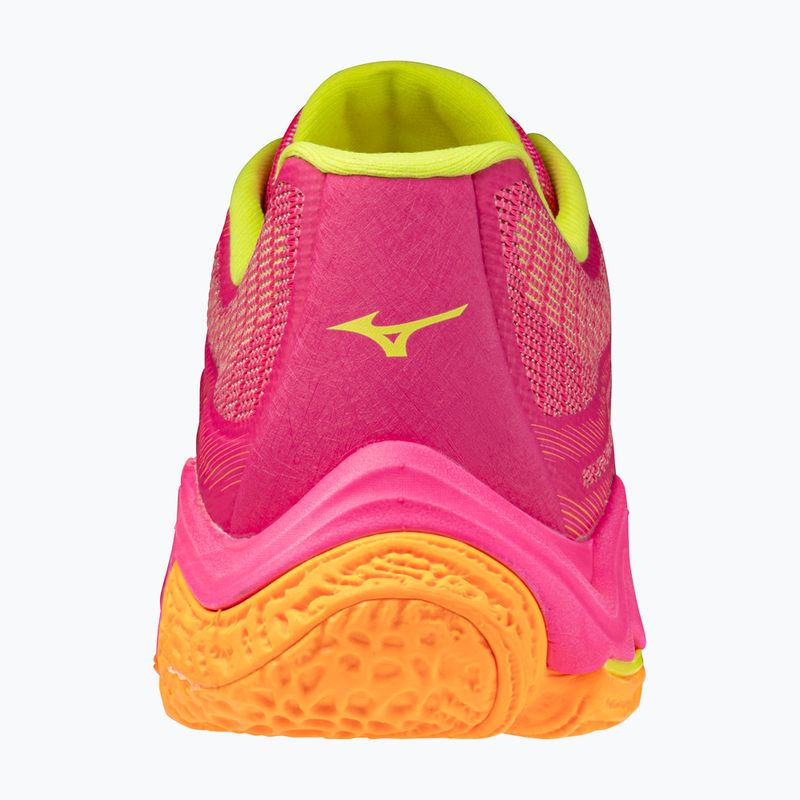Volleyball shoes Mizuno Wave Lightning Elite pink tetra/fortune yellow/ligh 3