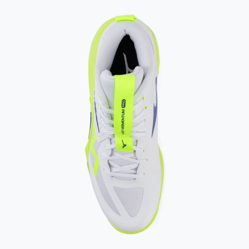Volleyball shoes Mizuno Wave Momentum Pro Mid white/lightning yellow/dazzling blue 5