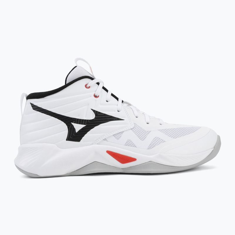 Volleyball shoes Mizuno Wave Momentum Pro Mid white/black/fiery red 2
