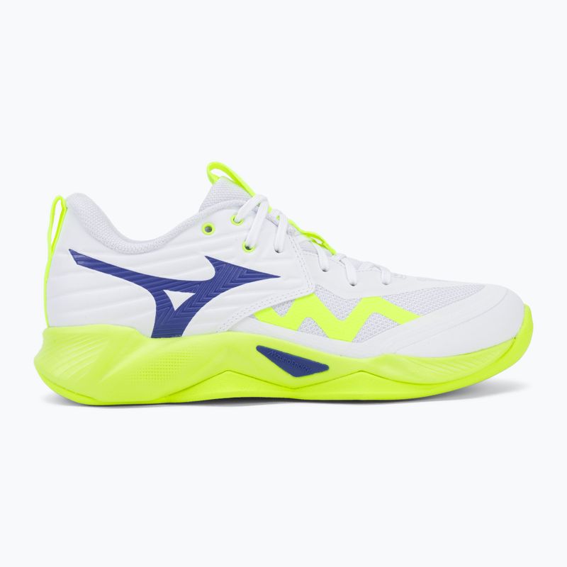 Volleyball shoes Mizuno Wave Momentum Pro white/lightning yellow/dazzling blue 2