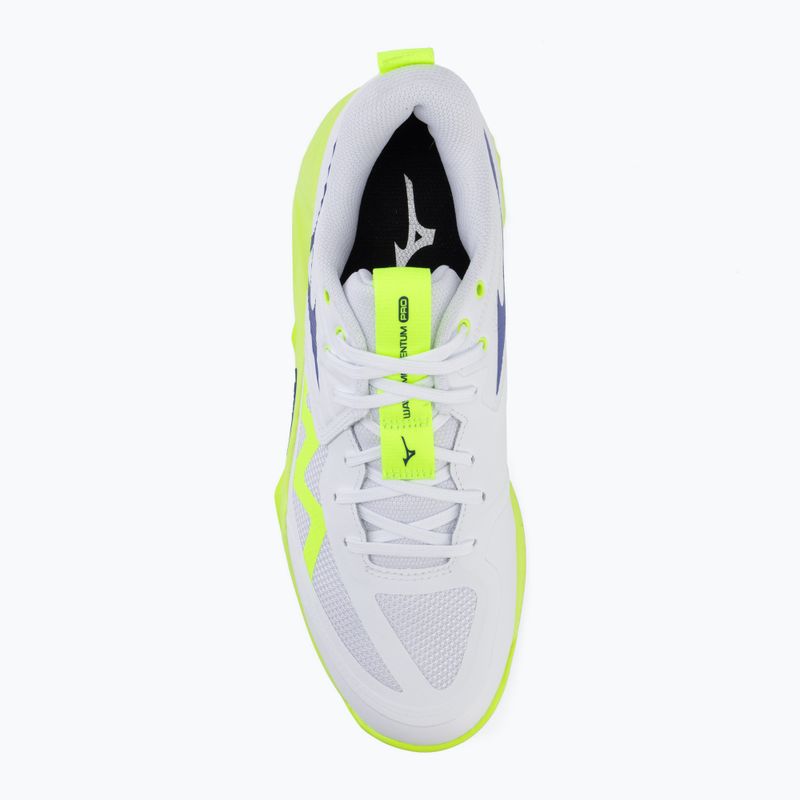 Volleyball shoes Mizuno Wave Momentum Pro white/lightning yellow/dazzling blue 5