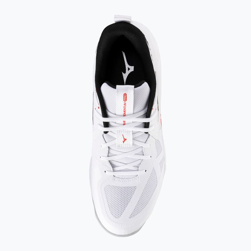 Volleyball shoes Mizuno Wave Momentum Pro white/black/fiery red 5