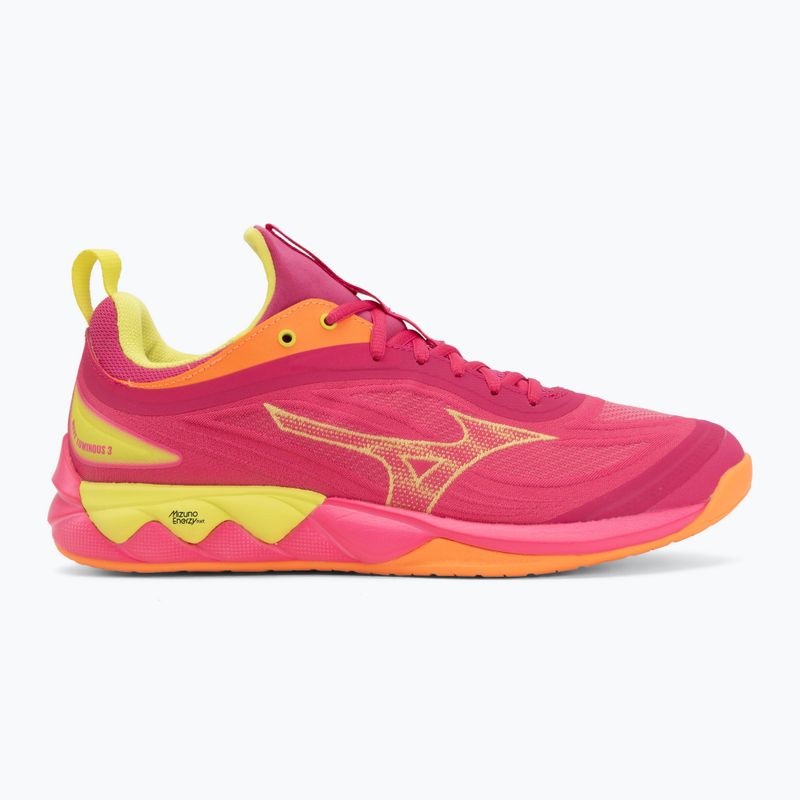 Volleyball shoes Mizuno Wave Luminous 3 mugen pink tetra/fortune yellow/ligh 2