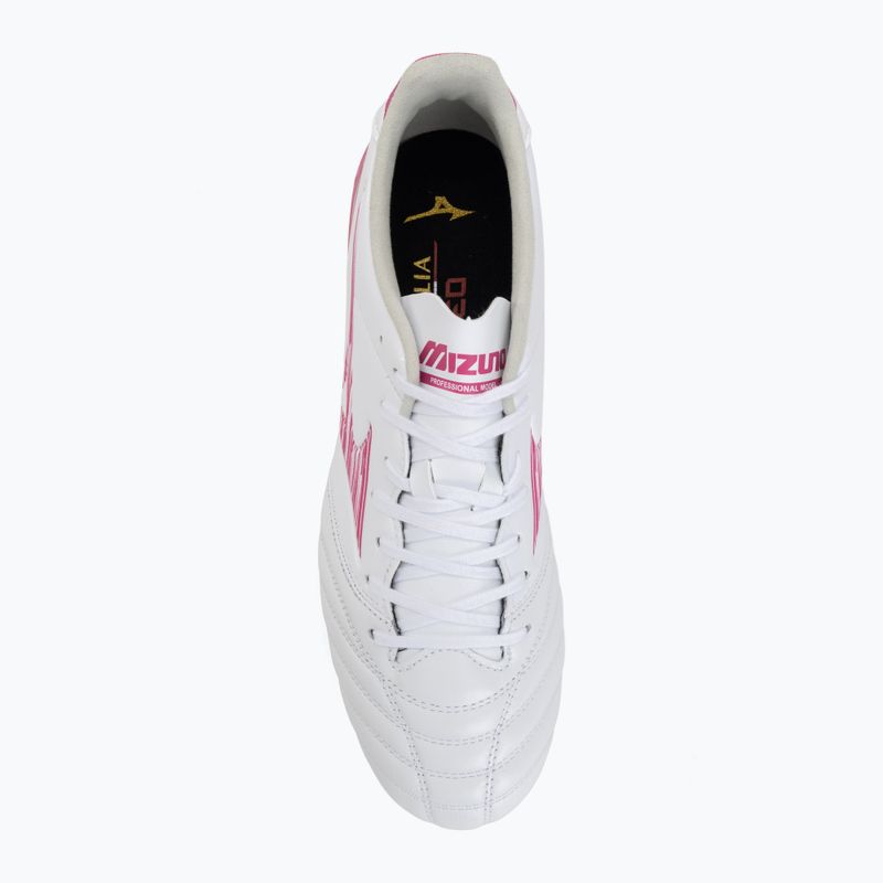 Football boots Mizuno Morelia Neo IV Pro AG white/fuchsia purple/fuchsia purple 5