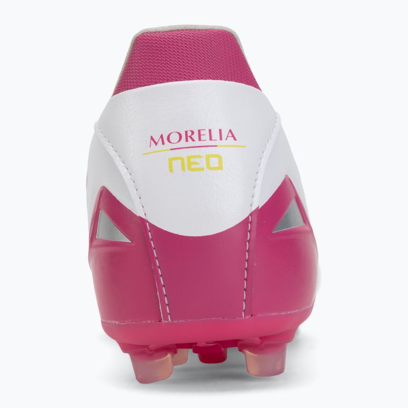 Football boots Mizuno Morelia Neo IV Pro AG white/fuchsia purple/fuchsia purple 6