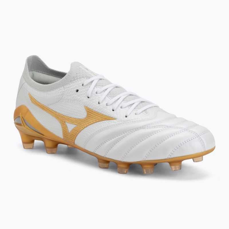 Football boots Mizuno Morelia Neo IV Beta Japan FG white/mp gold/cool gray 3c