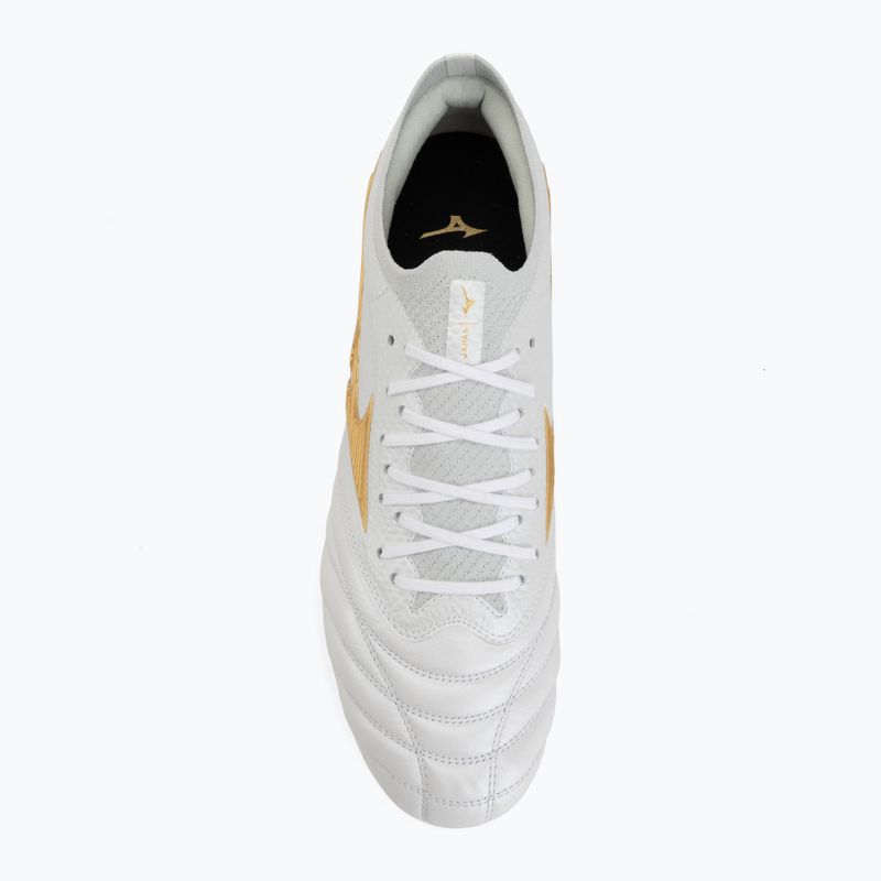 Football boots Mizuno Morelia Neo IV Beta Japan AG white/mp gold/cool gray 3c 5