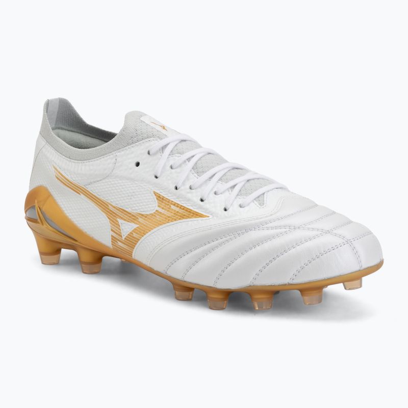 Football boots Mizuno Morelia Neo IV Beta Elite FG white/mp gold/cool gray 3c