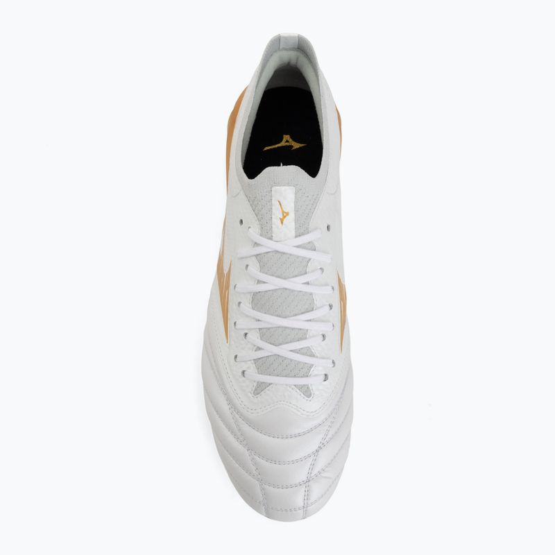 Football boots Mizuno Morelia Neo IV Beta Elite FG white/mp gold/cool gray 3c 5