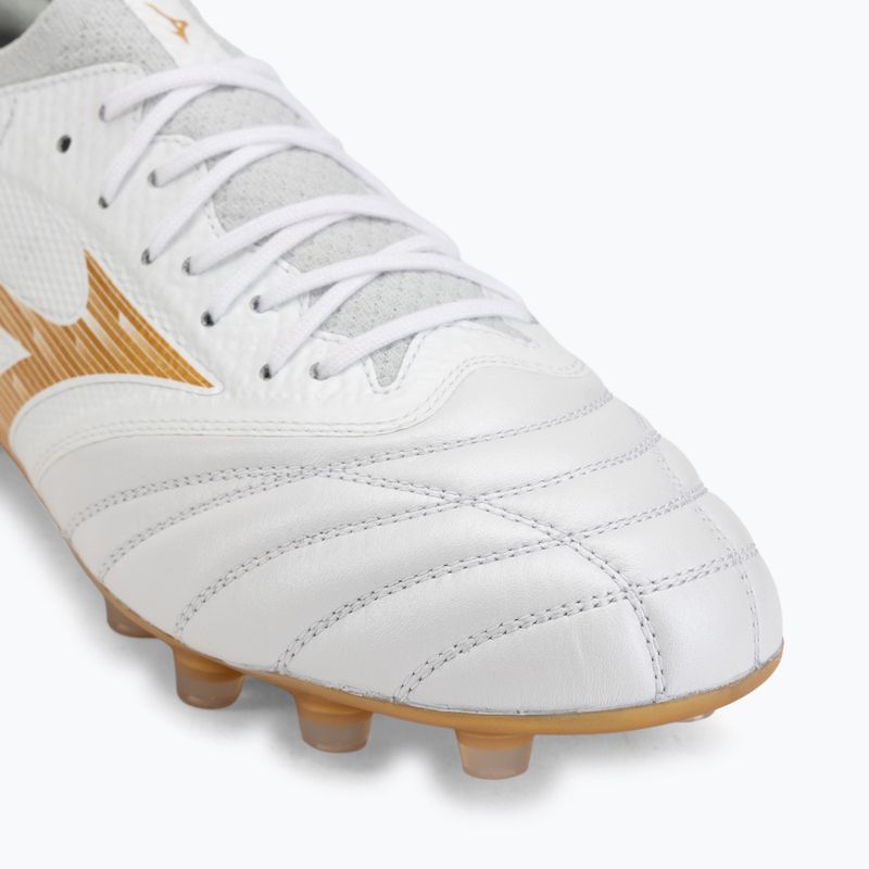 Football boots Mizuno Morelia Neo IV Beta Elite FG white/mp gold/cool gray 3c 7