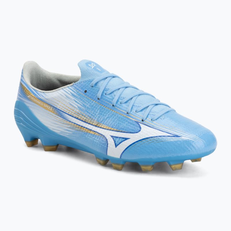 Football boots Mizuno Alfa III Pro FG celeste/white