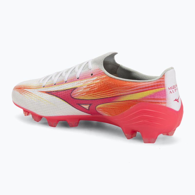 Football boots Mizuno Alfa III Pro FG white/fuchsia purple 3
