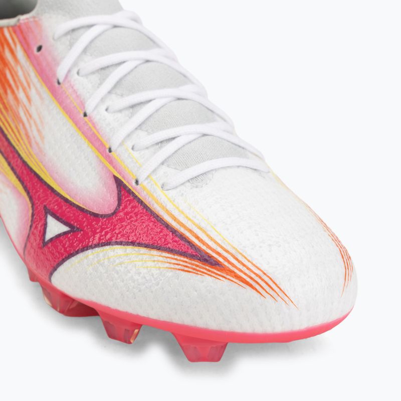 Football boots Mizuno Alfa III Pro FG white/fuchsia purple 7
