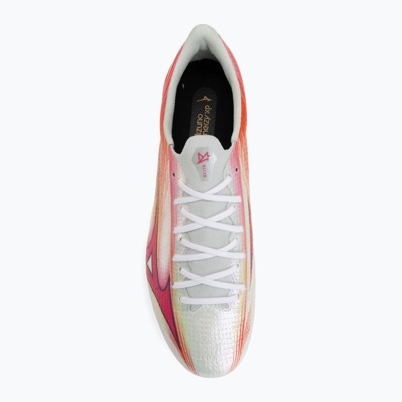 Football boots Mizuno Alfa III Elite FG white/fuchsia purple 5