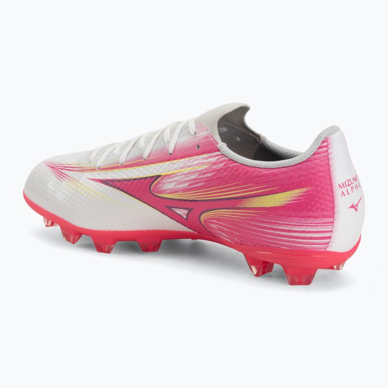 Football boots Mizuno Alfa III Select FG white/fuchsia purple 3