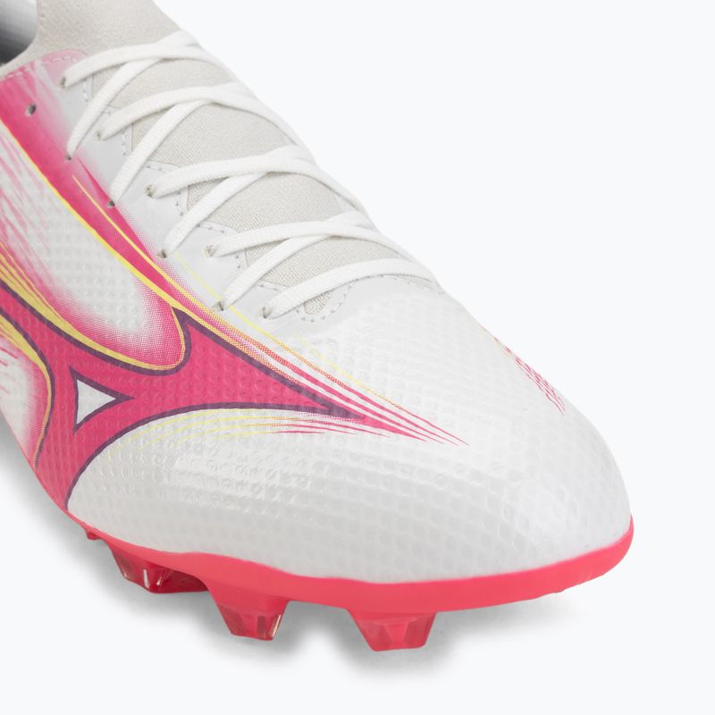Football boots Mizuno Alfa III Select FG white/fuchsia purple 7