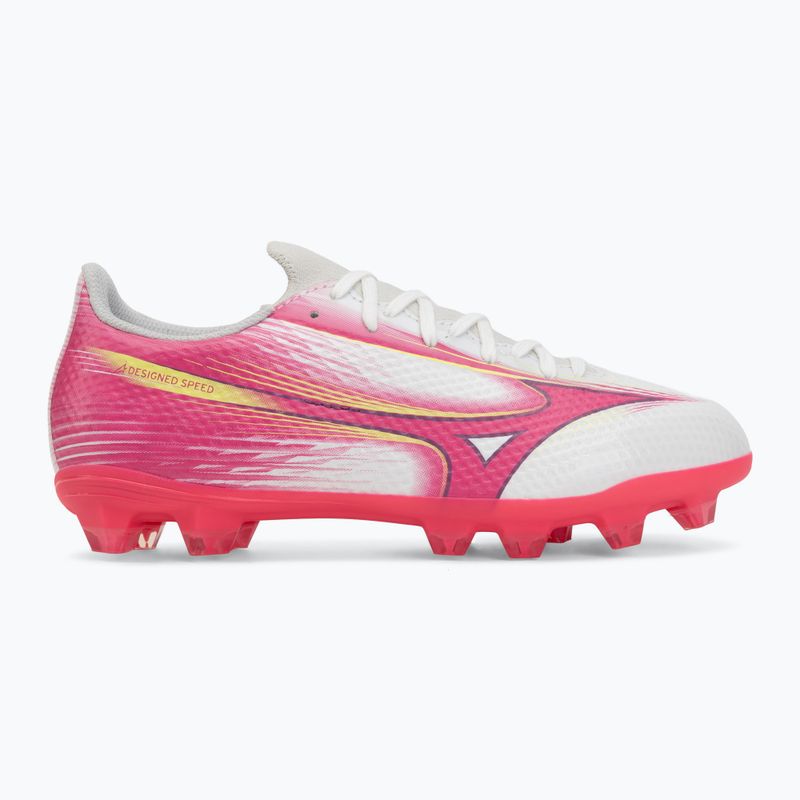 Children's football boots Mizuno Alfa III Select Jr FG white/fuchsia purple 2