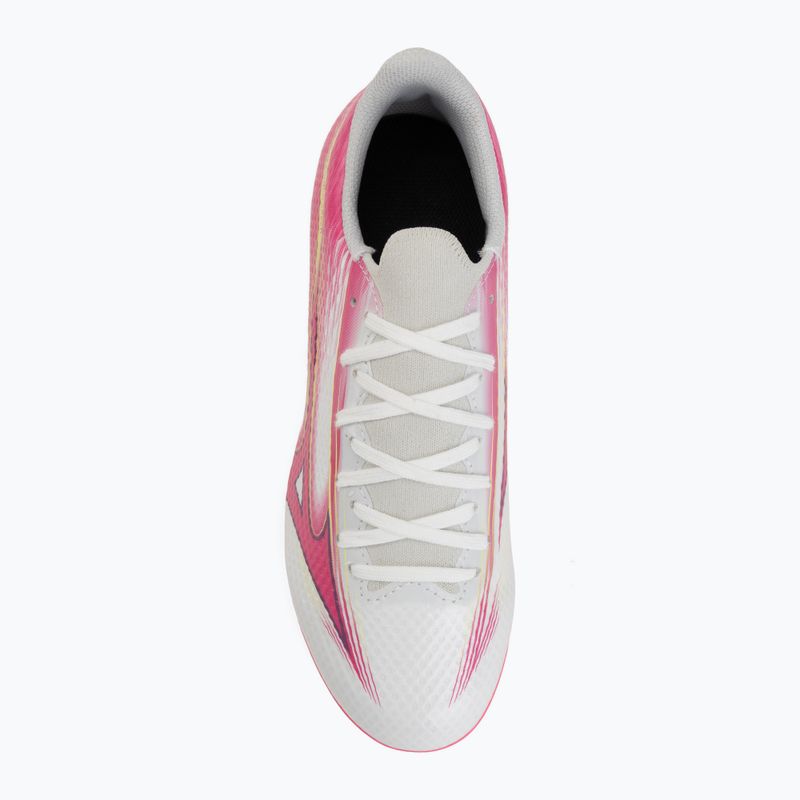 Children's football boots Mizuno Alfa III Select Jr FG white/fuchsia purple 5