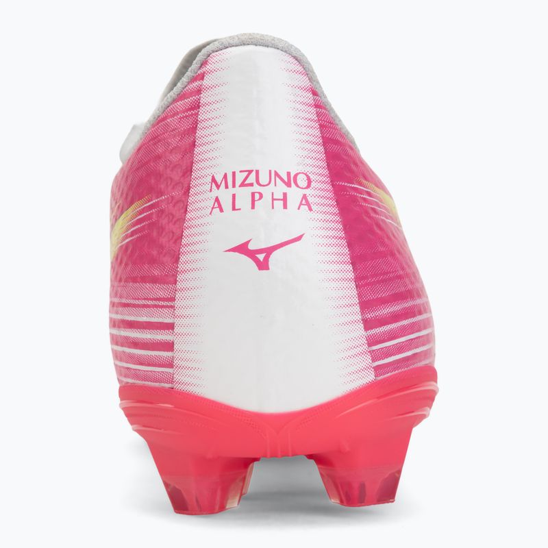 Children's football boots Mizuno Alfa III Select Jr FG white/fuchsia purple 6