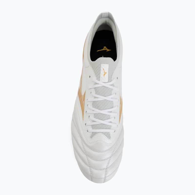 Football boots Mizuno Morelia Neo IV Beta Elite Mix white/mp gold/cool gray 3c 5