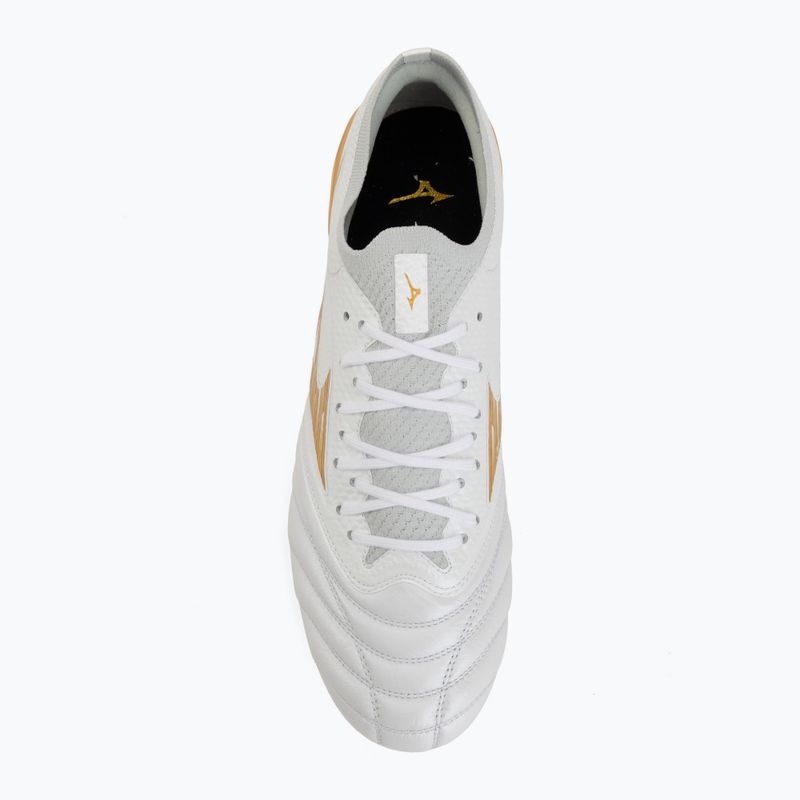 Football boots Mizuno Morelia Neo IV Beta Elite AG white/mp gold/cool gray 3c 5
