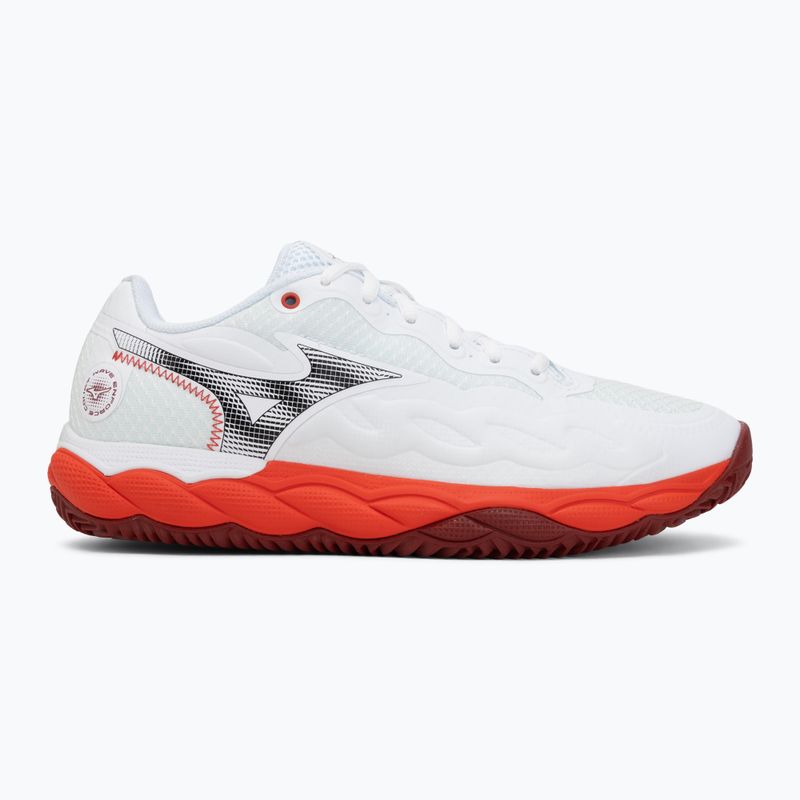 Men's tennis shoes Mizuno Wave Enforce Court CC fiery red/white/sun-dried tomato 2