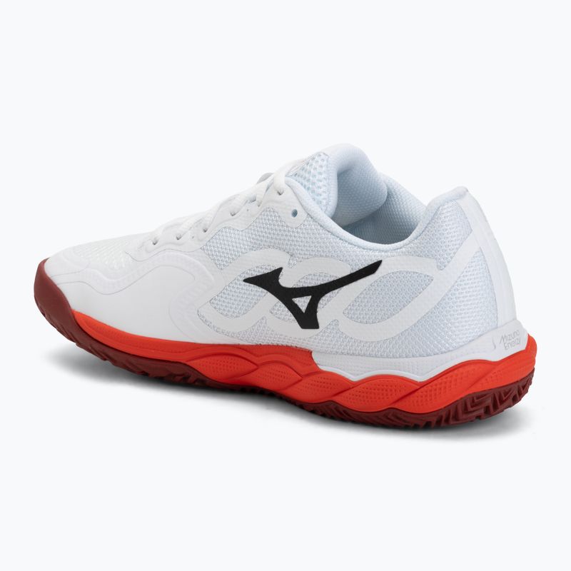 Men's tennis shoes Mizuno Wave Enforce Court CC fiery red/white/sun-dried tomato 3