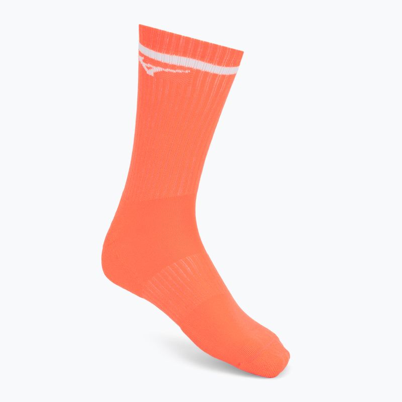 Socks Mizuno Training With Line white/cloudspace/lava orange 4