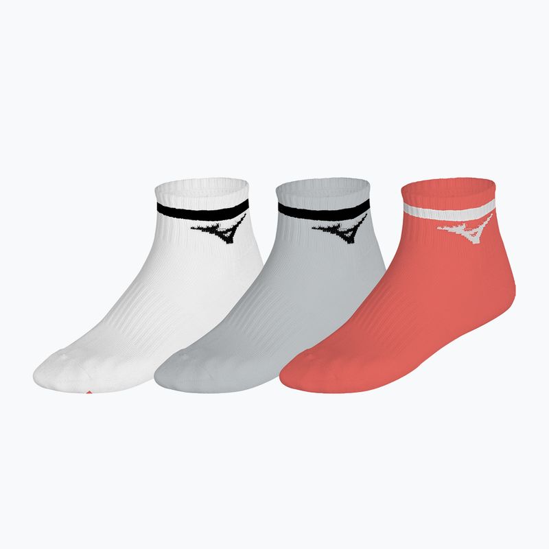 Socks Mizuno Training With Line white/cloudspace/lava orange 8