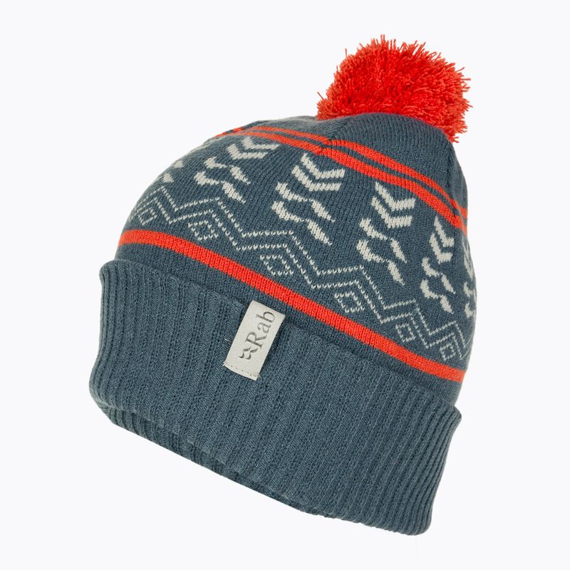 Rab Khroma Bobble orion blue/red grapefruit winter cap 3