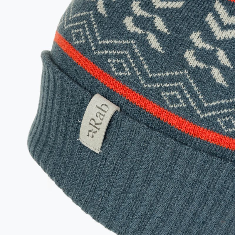Rab Khroma Bobble orion blue/red grapefruit winter cap 4