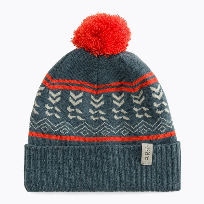 Rab Khroma Bobble orion blue/red grapefruit winter cap 5