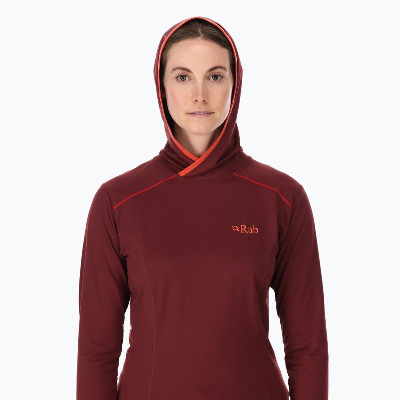 Women's trekking jacket Rab Force Hoody deep heather 3