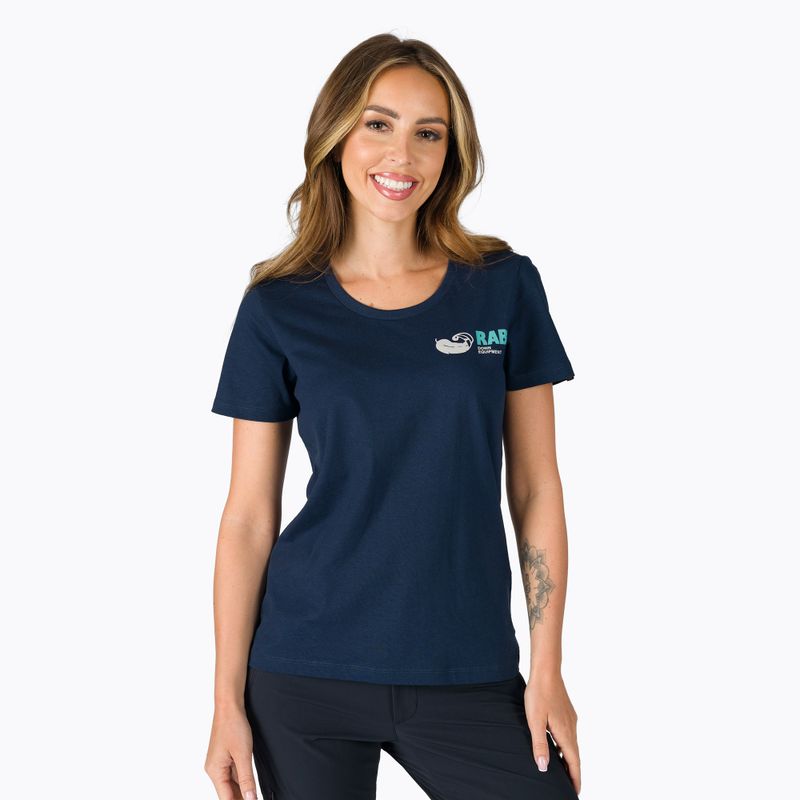 Women's trekking t-shirt Rab Stance Vintage navy blue QCB-76