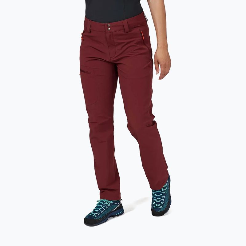 Women's trekking trousers Rab Incline maroon QFV-02